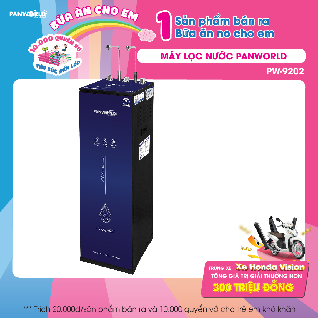 Máy lọc nước Panworld PW-9202 miễn phí lắp đặt Thái Lan