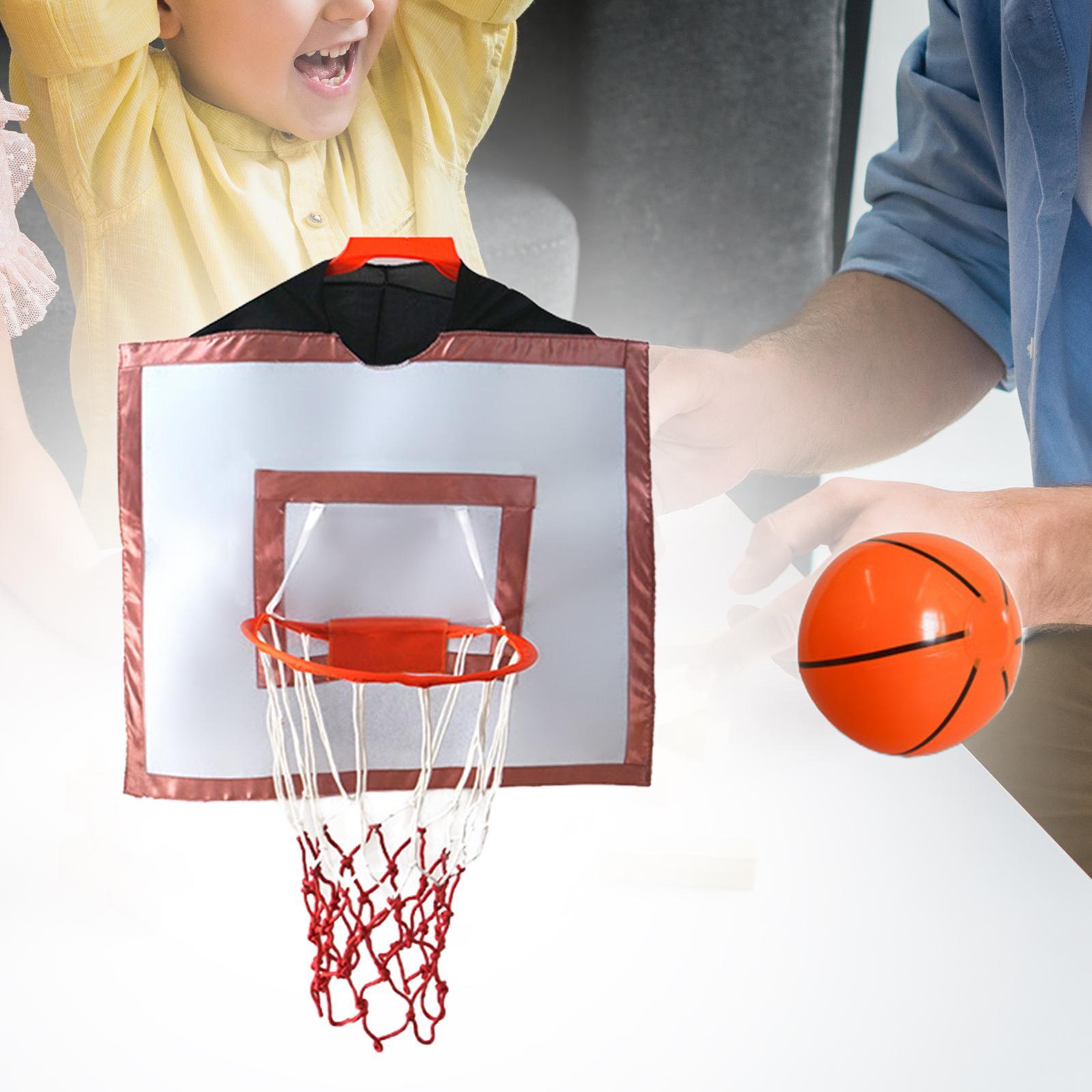 Wearable Basketball Hoop Basketball Props Costumes Clothing Toys Portable Basketball Rim Basketball Net for Boys Girls Adults Party Festival