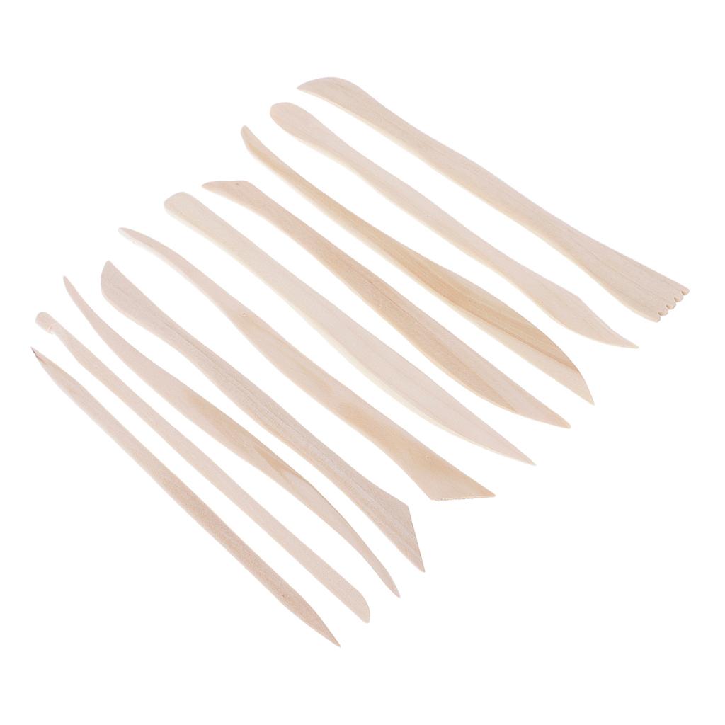 10 Miếng Bộ Gỗ Polymer Đất Sét Dotting Điêu Khắc Dụng Cụ Thủ Công Tiếp Liệu