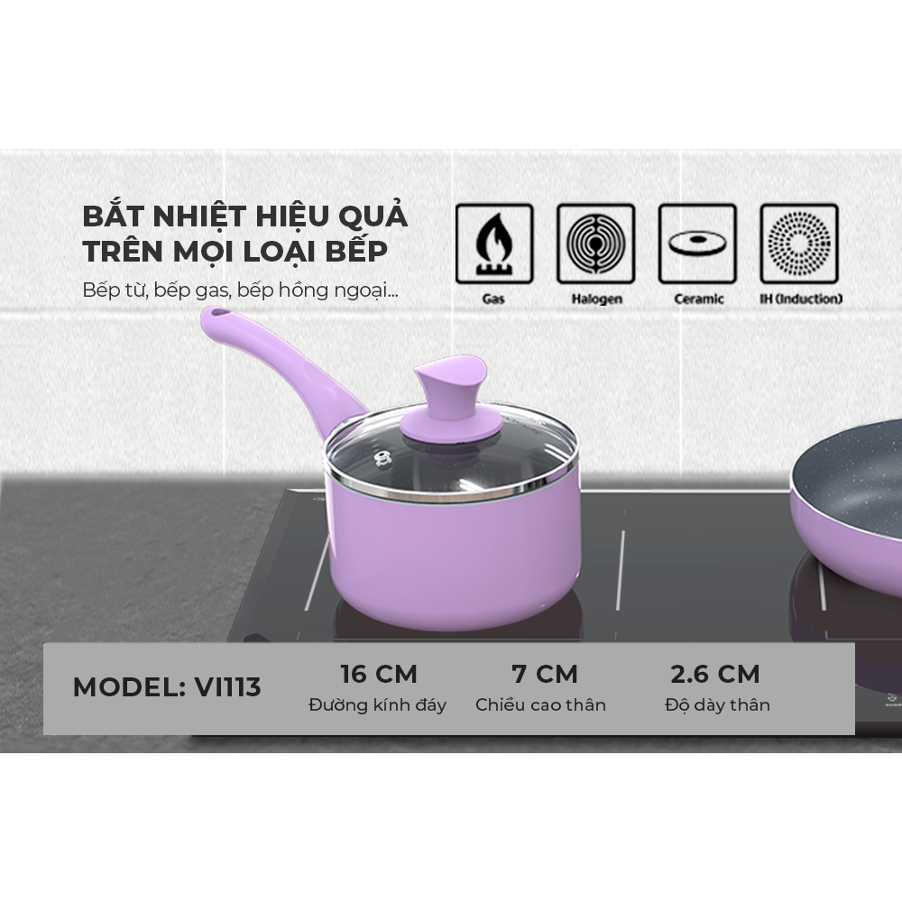 Quánh chống dính đáy từ Violet Sunhouse VI-MP16