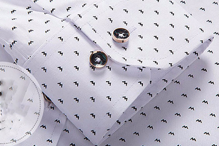 Áo Sơ Mi Nam Chấm Bi Thanh Lịch Sang Trọng 102 - Trắng