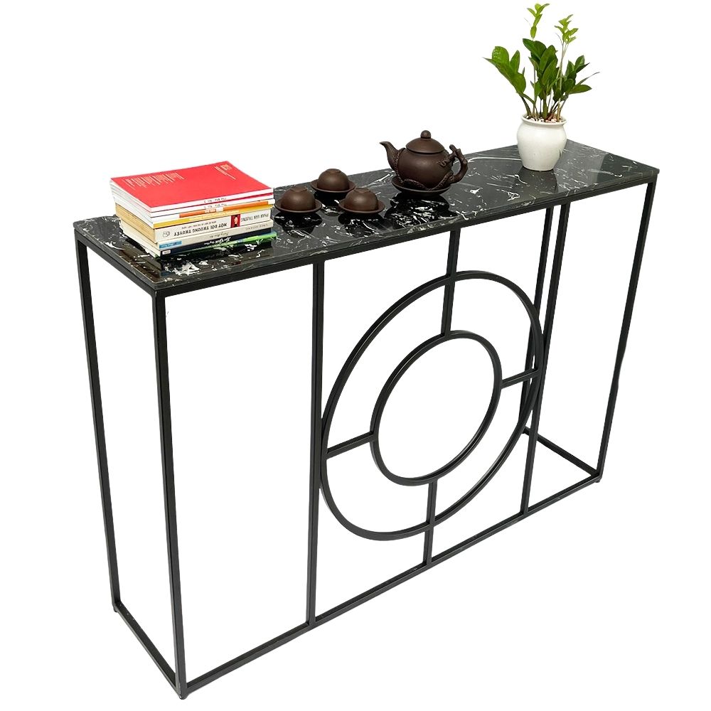 Bàn trang trí KEDI khung sắt mặt đá Juno sofa CST023 120x30x85 cm nhiều màu lựa chọn
