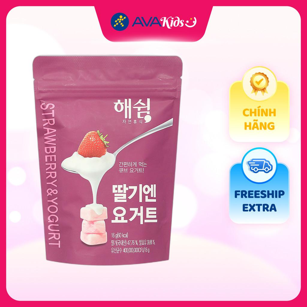Sữa chua khô sấy lạnh vị dâu Haeswim gói 16g (từ 7 tháng) - Hàng Chính Hãng
