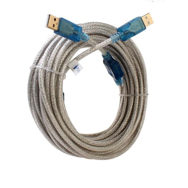 Cáp nối dài USB 10m Dtech DT-5026 có adapter bổ sung nguồn ngoài - Hàng Chính Hãng