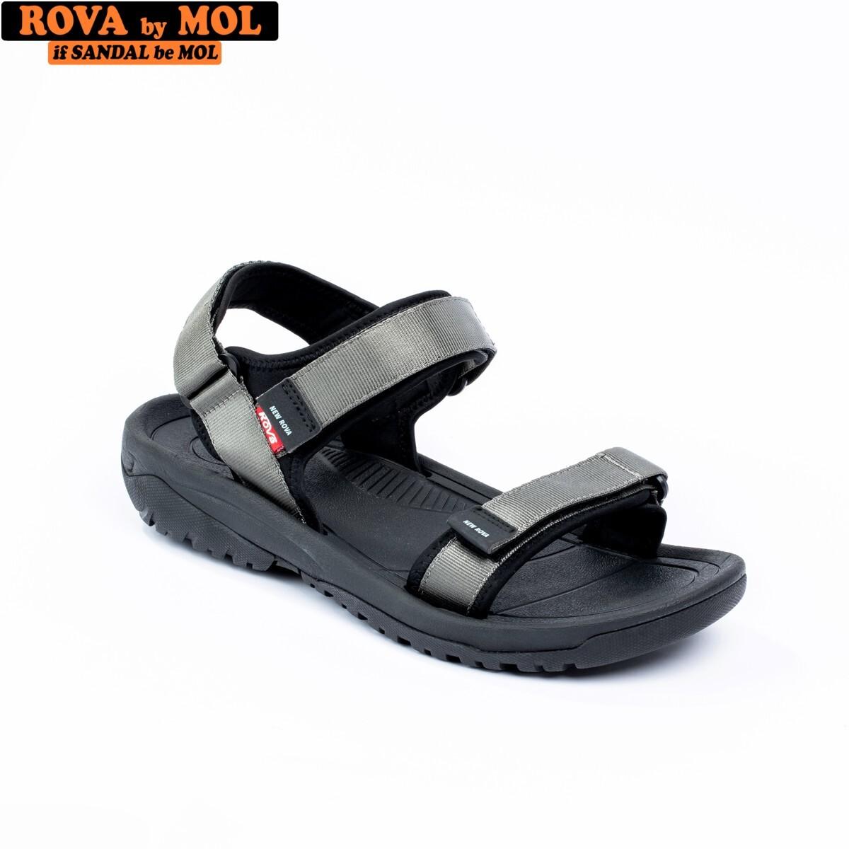 Sandal nam 2 quai ngang vải dù hiệu Rova RV680G