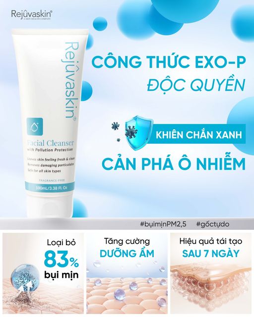 Sữa Rửa Mặt Chống Ô Nhiễm Rejuvaskin Anti - Pollution Facial Cleanser 60Ml