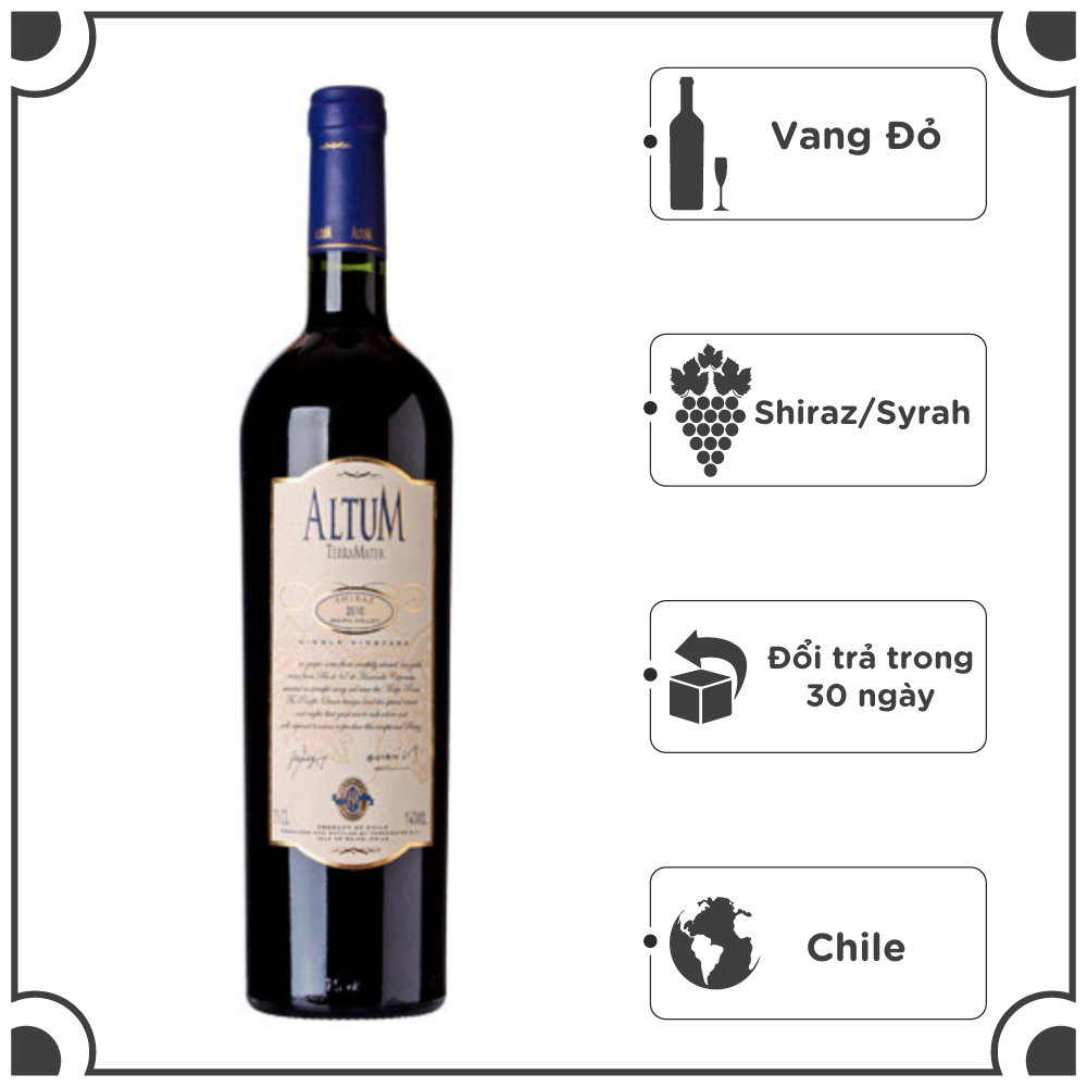 Rượu Vang Đỏ Chile TerraMater Altum Shiraz/Syrah