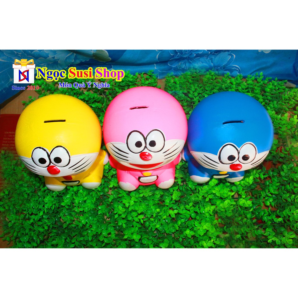 ỐNG HEO ĐẤT TIẾT KIỆM DORAEMON ĐÔRÊMON SIÊU CƯNG CHO BÉ YÊU - NGẪU NHIÊN MÀU