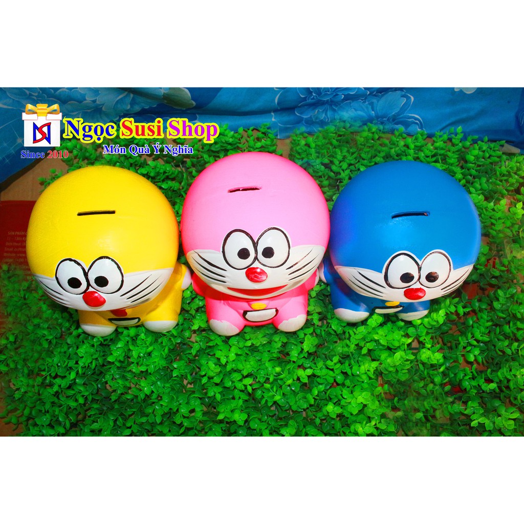 ỐNG HEO ĐẤT TIẾT KIỆM DORAEMON ĐÔRÊMON SIÊU CƯNG CHO BÉ YÊU - NGẪU NHIÊN MÀU