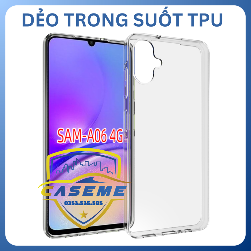 Ốp Lưng Dẻo Silicon Trong Suốt Dành Cho Samsung Galaxy A06 - Hàng Nhập Khẩu