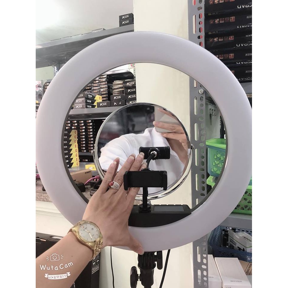 Đèn led live stream 45cm có gương kèm chân đèn 2M1