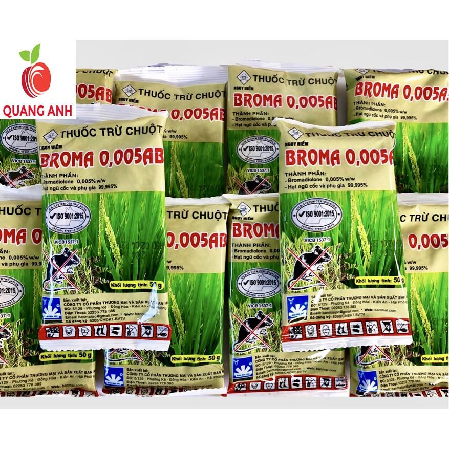 BẢ DIỆT CHUỘT TRỘN THÓC BROMA GÓI 50gr