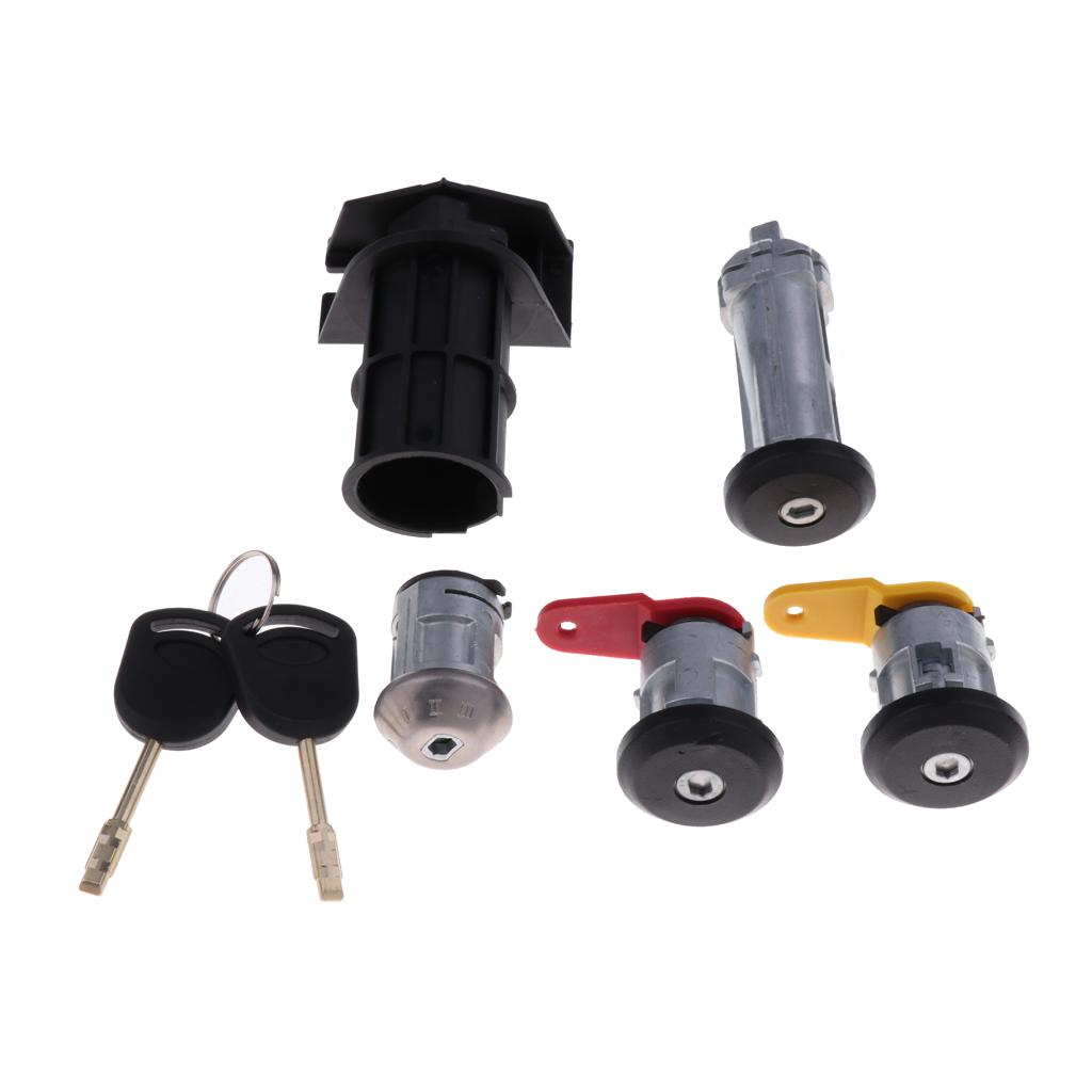 Set Of Car Ignition Switch Lock Cylinder + Door Lock