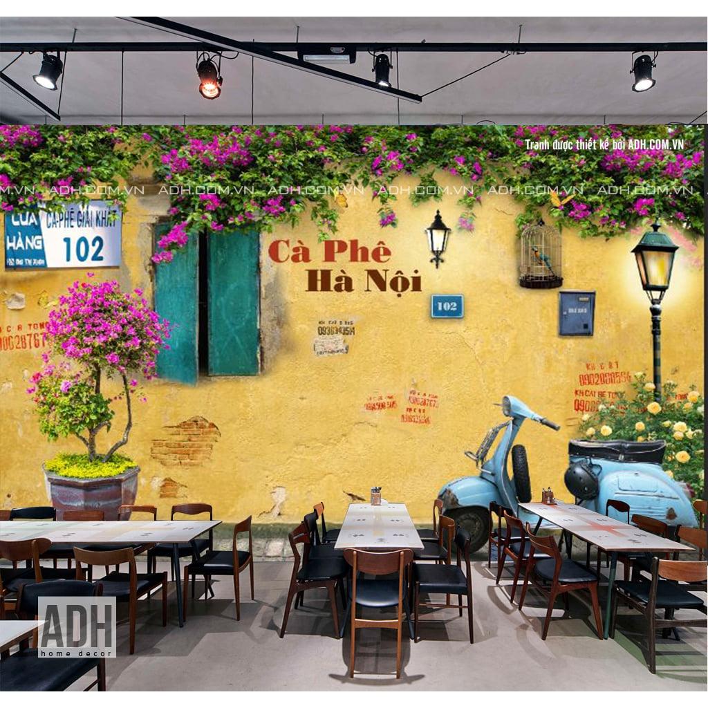 Tranh dán tường cafe - trà sữa CF12