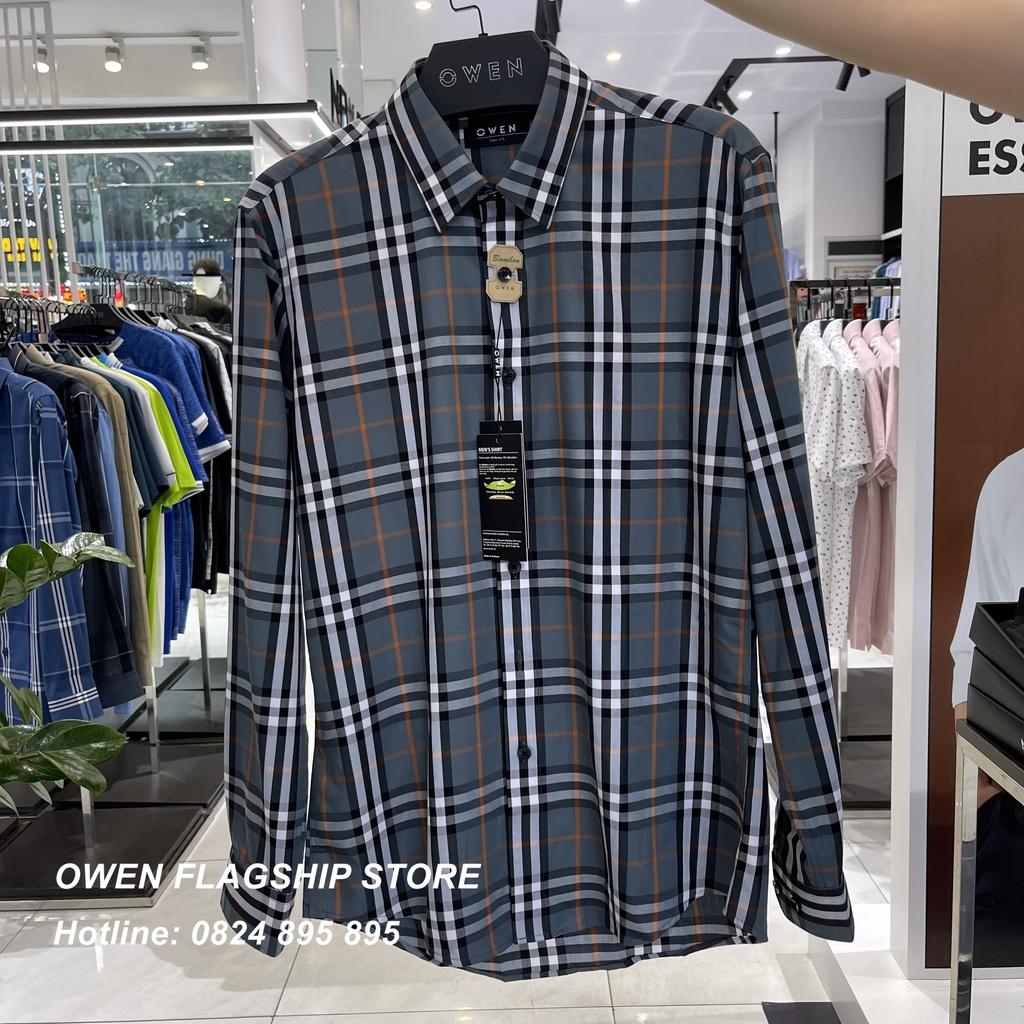 Áo Sơ mi Owen nam dài tay dáng Slimfit sợi Sồi mềm mịn mát Mã AS220888D