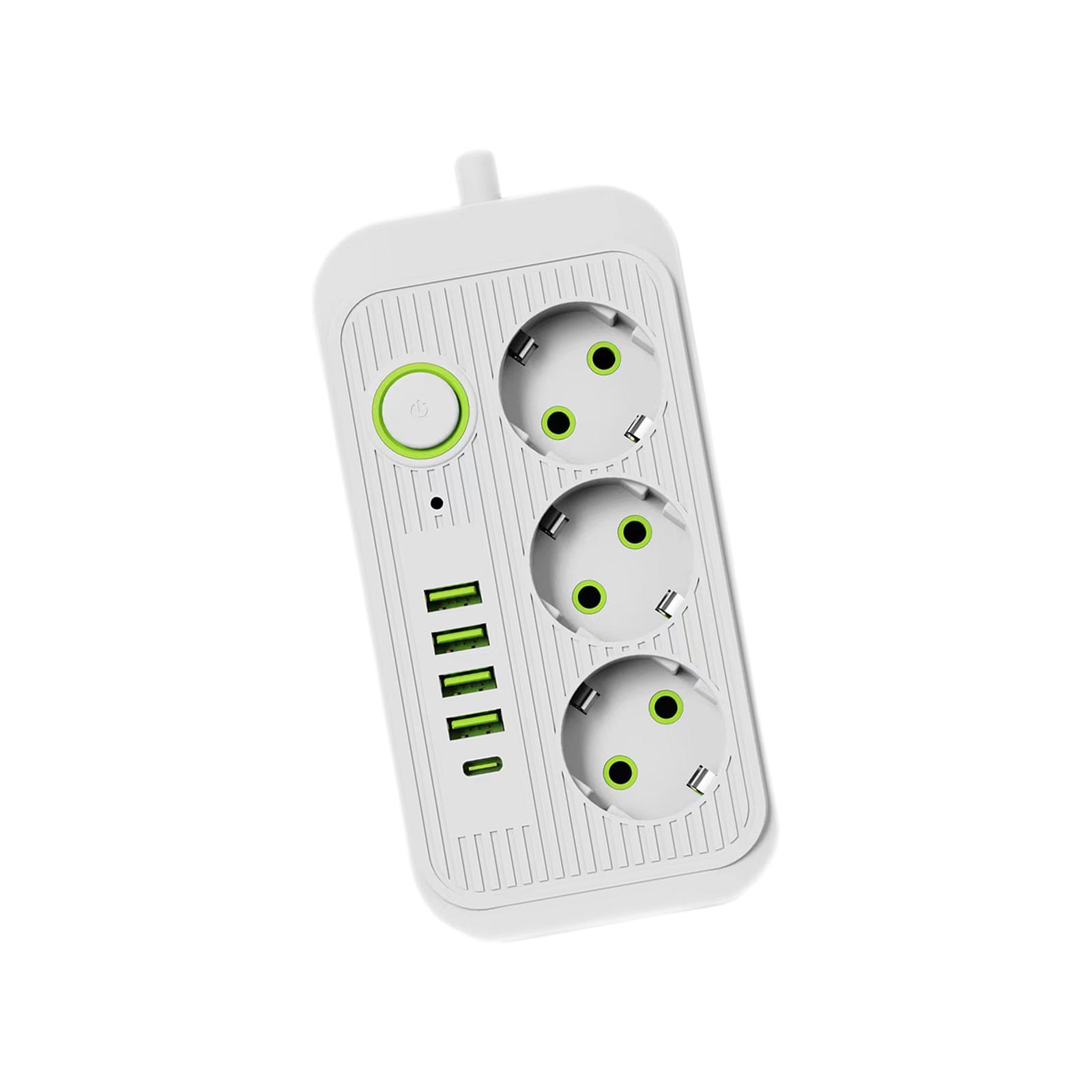 Power Strip Multiple Plug Base Fast Charging EU Adapter for Wall Home Office