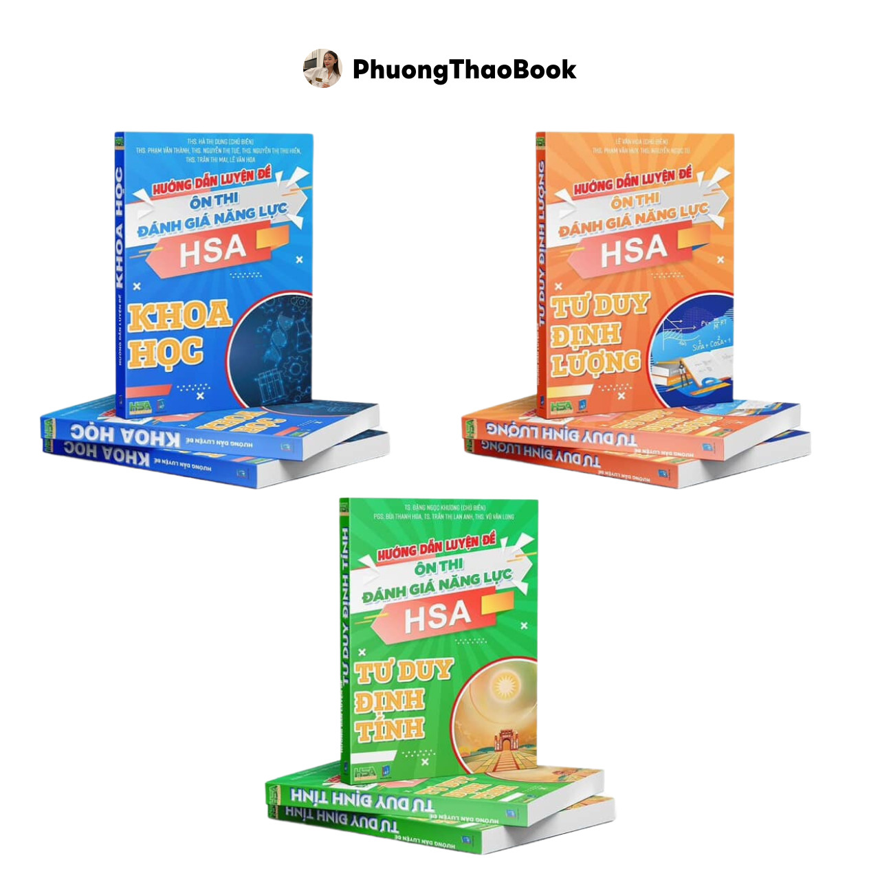 Sách - Combo 3 Cuốn Hướng Dẫn Luyện Đề Ôn Thi Đánh Giá Năng Lực - HSA