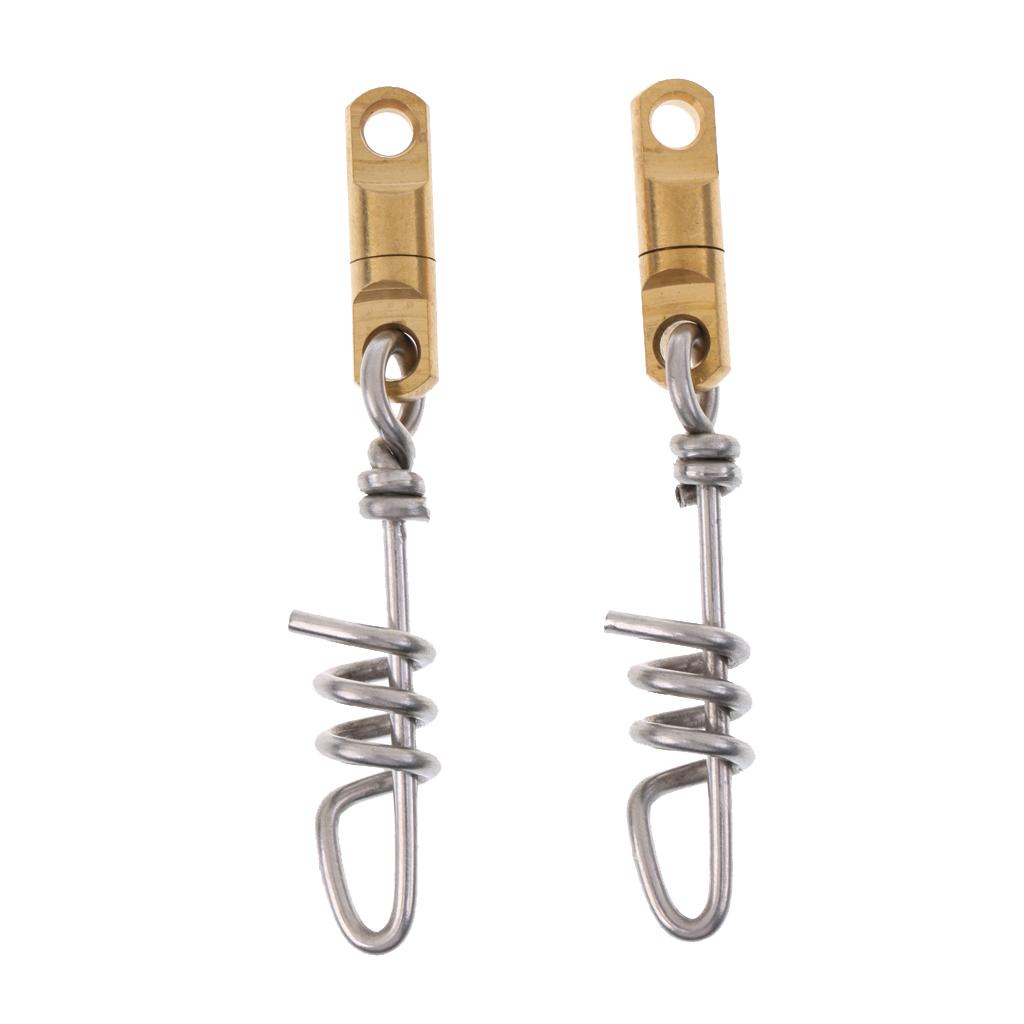 2Pcs Heavy Duty Fishing Ball Bearing Swivels Big Game Quick Change Corkscrew Swivels with Swirl Connector Carp Fishing Tackle