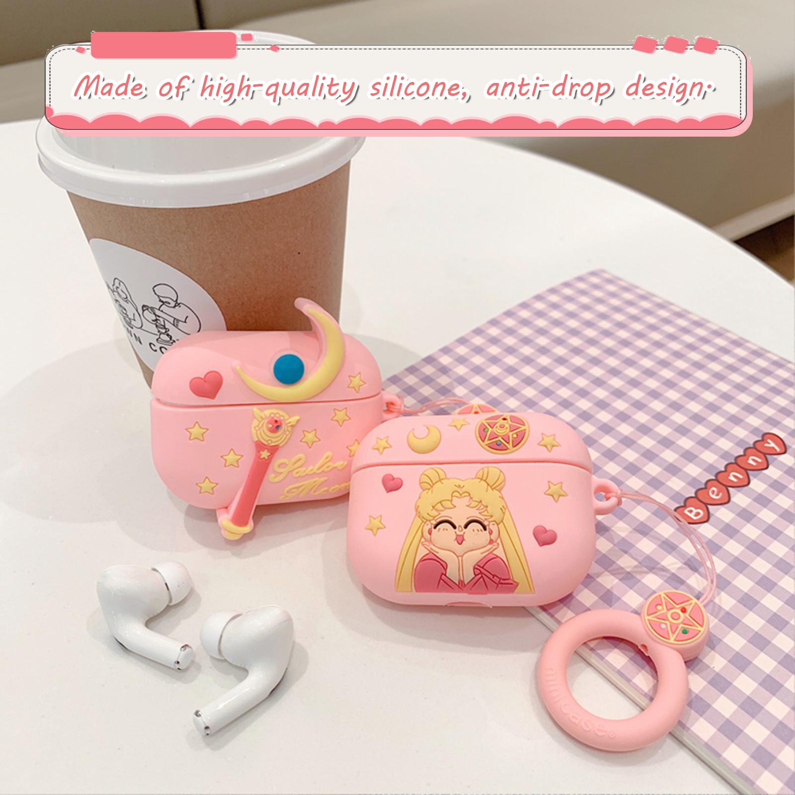 Ốp lưng tai nghe 3D Tương thích với AirPods Pro hoạt hình mèo dễ thương Earpods