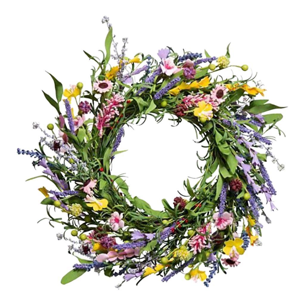 Large Front Door Wreath Artificial Flower Garland Hanging  Decor
