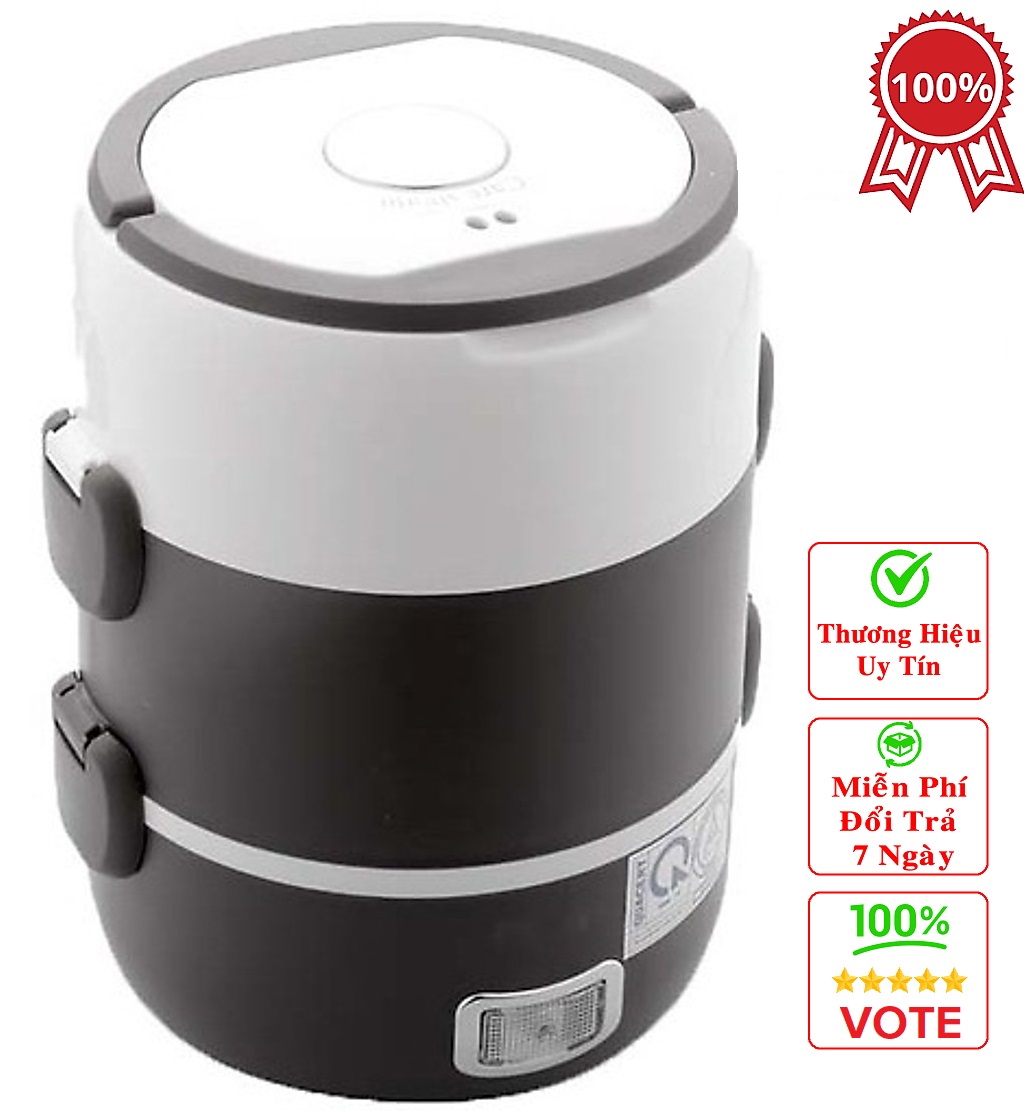 Cặp Lồng Cơm 3 Tầng Giữ Nhiệt – Hộp Đựng Cơm Cắm Điện 3 Tầng Cao Cấp Văn Phòng Đựng Thức Ăn Chính Hãng