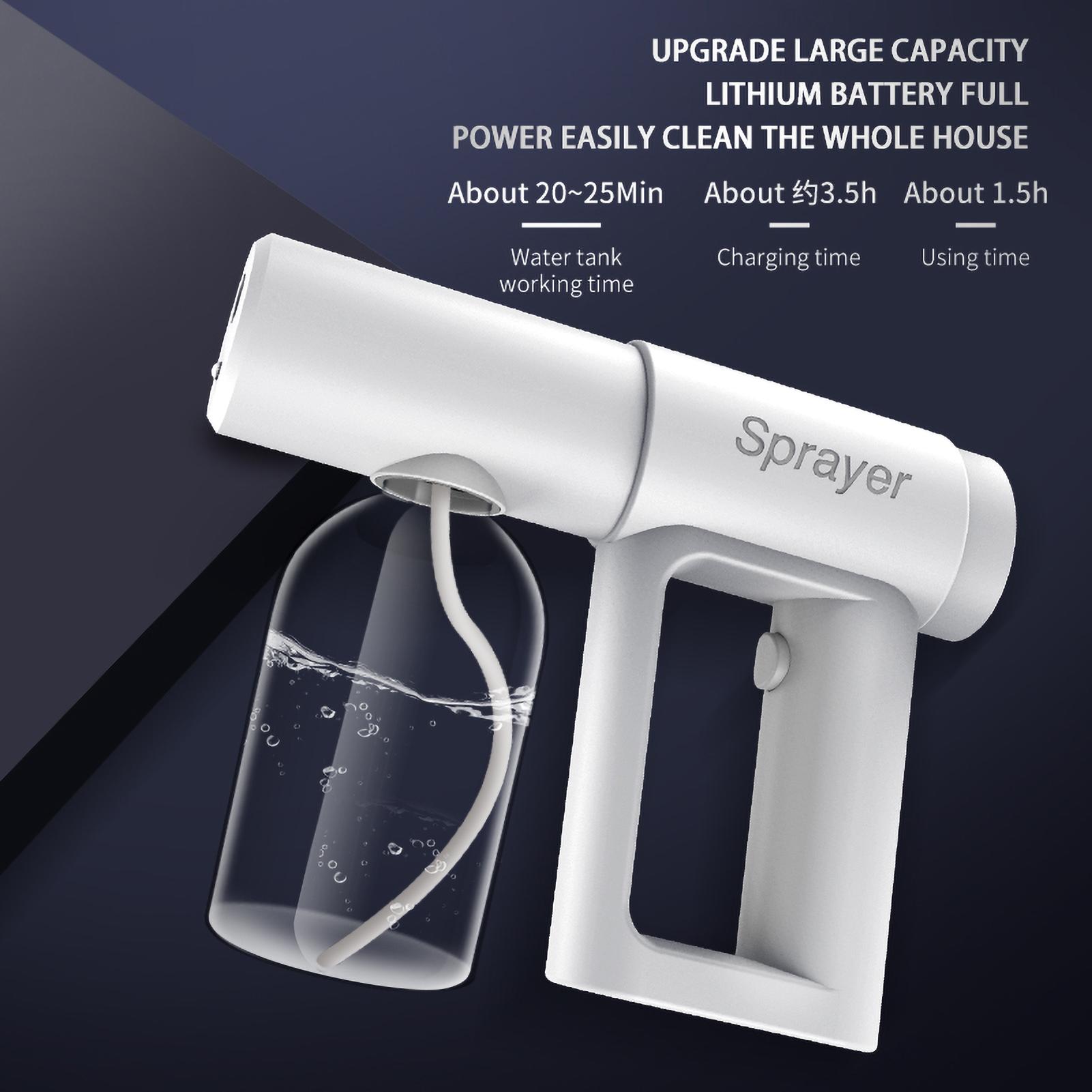 Súng phun tiệt trùng nguyên tử nano 280ml cầm tay sạc USB di động