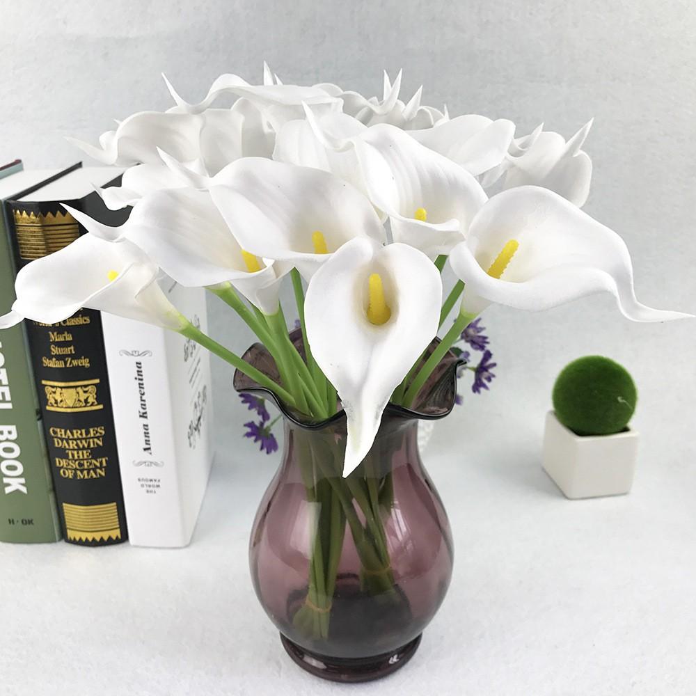 Hoa Calla Lily giả hoa Rum PU mini cao su cao cấp- Hoa Chi Vân Môn giả trang trí