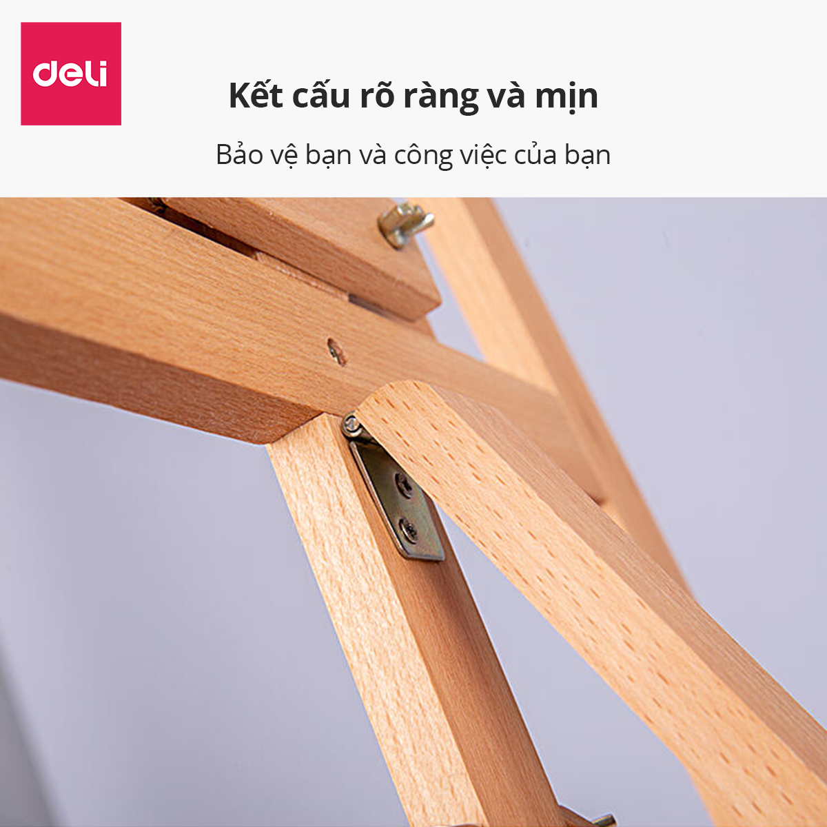 Giá Vẽ Tranh Bằng Gỗ Deli - 116x58cm  - Giá Đỡ Tranh - Kệ Đỡ Trưng Bày Mẫu - 1 Chiếc - 73879