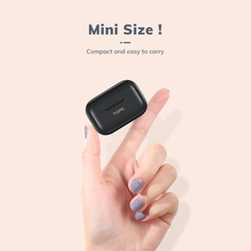 [ HÀNG CHÍNH HÃNG ] Tai Nghe Bluetooth Không Dây Topk T12 Nhỏ Gọn Có Mic Cho Iphone Huawei Xiaomi