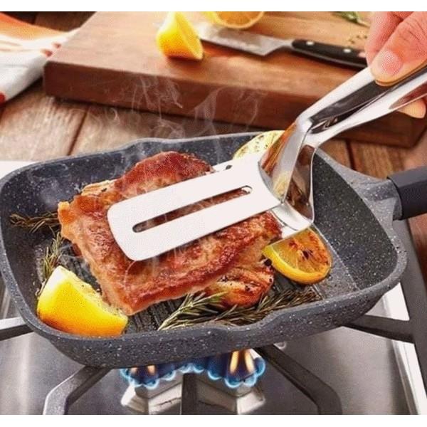 Kẹp INOX Gắp Đồ Nóng Như Bít Tết, Cá Rán, Thịt Nướng Chuyên Dụng Tiện Ích AT0540