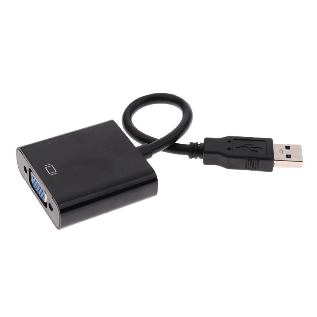 USB 3.0 to VGA External Video Card Multi Monitor Adapter Cable for Laptop #1