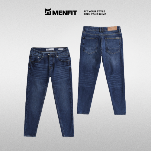 Quần jean nam xanh cao cấp MENFIT 0341 chất denim co giãn nhẹ 2 chiều, chuẩn form, thời trang