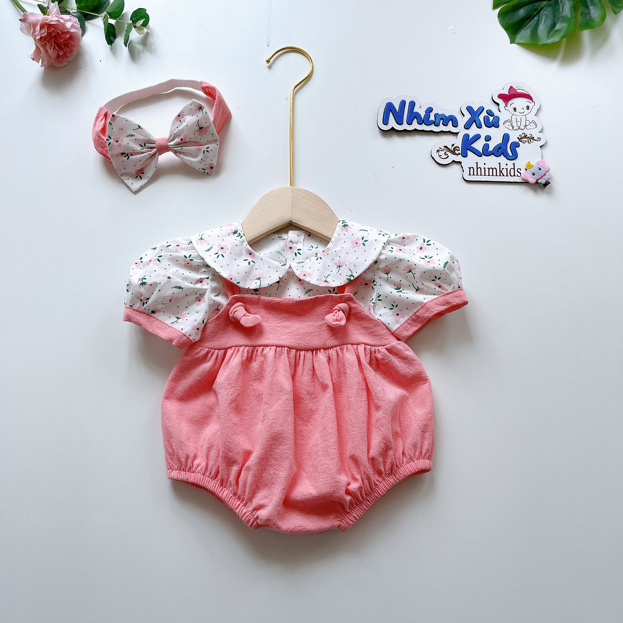  Body Quả Dâu NHÍM XÙ KIDS Cho Bé Gái Sơ Sinh, Đầy Tháng, Thôi Nôi, Sinh Nhật B205