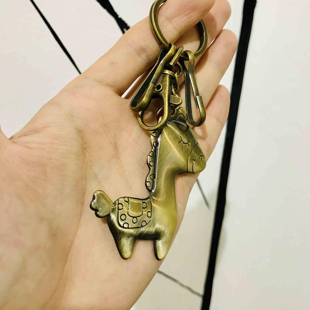 Móc khóa Ngựa bằng đồng siêu chất