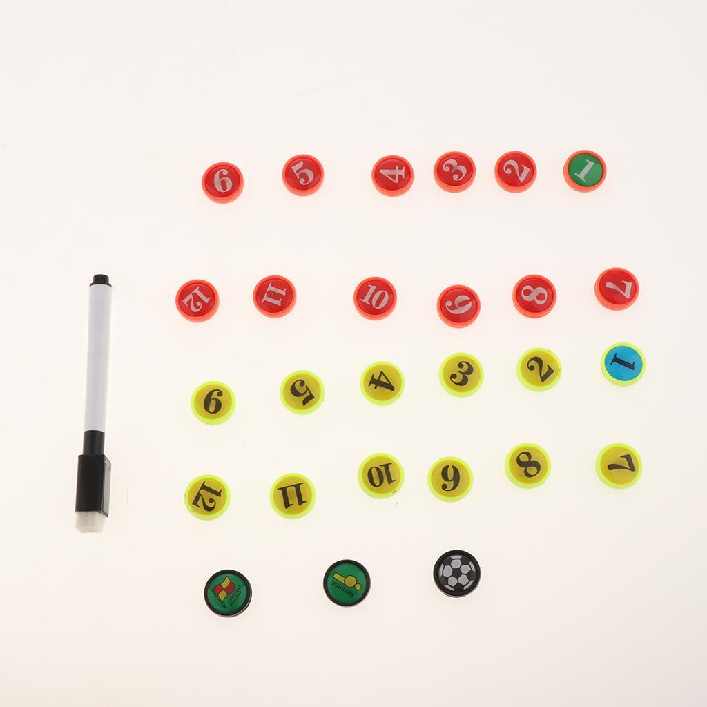Of Football Soccer Coaches Board, Clipboard, Full & Half with 54Pcs Magnets