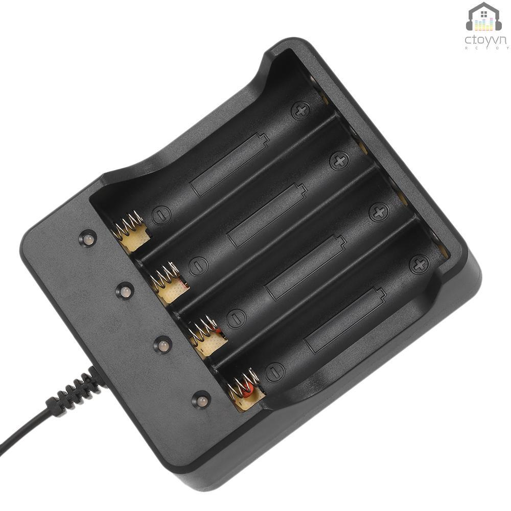 Bộ sạc pin Li-ion 18650 4 ngăn có đèn LED