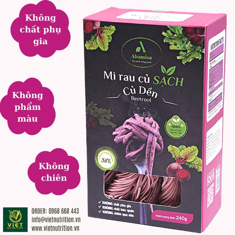 Mì rau củ sạch củ dền eat clean 240g