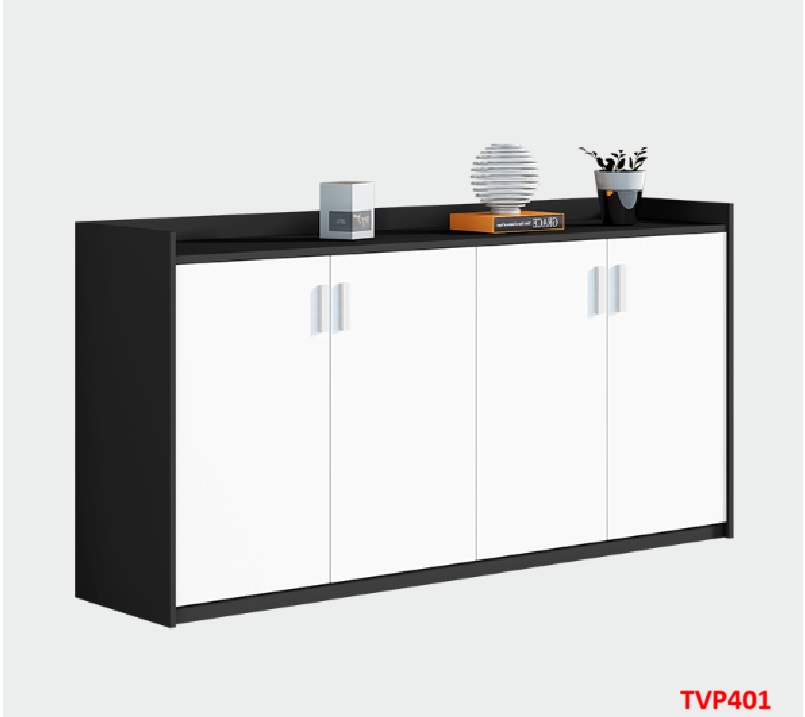 Tủ hồ sơ văn phòng, tủ tài liệu thấp gỗ MDF TVP401 - NỘI THẤT LẮP RÁP VIENDONGADV