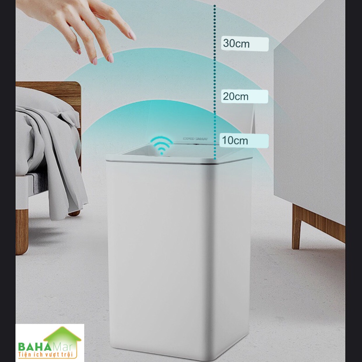 HỘP ĐỰNG ĐA NĂNG TỰ ĐỘNG MỞ BẰNG CẢM ỨNG 9L "BAHAMAR" tiện dụng, thích hợp sử dụng để nhiều thứ cho gọn gàng ngăn nắp