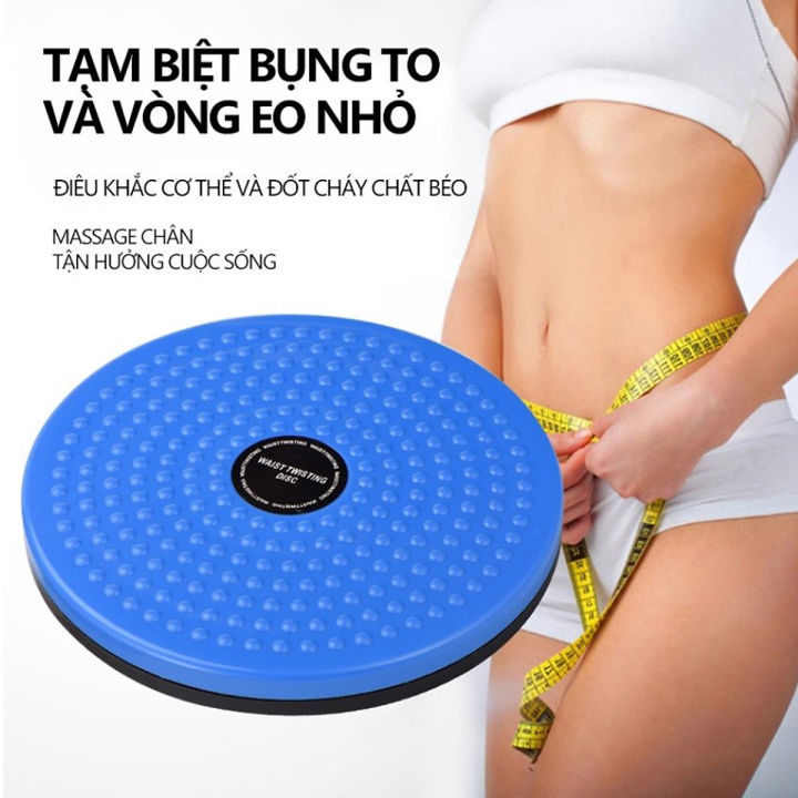 ĐĨA XOAY EO 360 ĐỘ THẾ HỆ MỚI CHO CƠ BỤNG SĂN CHẮC GỌN GÀNG, BỀ MẶT ĐĨA CÓ CÁC HẠT MASSAGE GIÚP LƯU THÔNG KHÍ HUYẾT NGAY TRONG KHI TẬP 2 TRONG 1