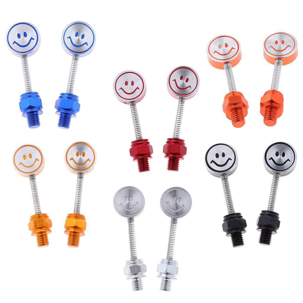 Motorcycle Decorative Parts Smiling Face Mirror Seat Screws Golden