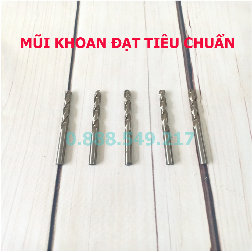 Bộ 5 Mũi Khoan Hợp Kim Cao Cấp Khoan Tường, Khoan Gỗ, Khoan Sắt Hộp Rất Tốt