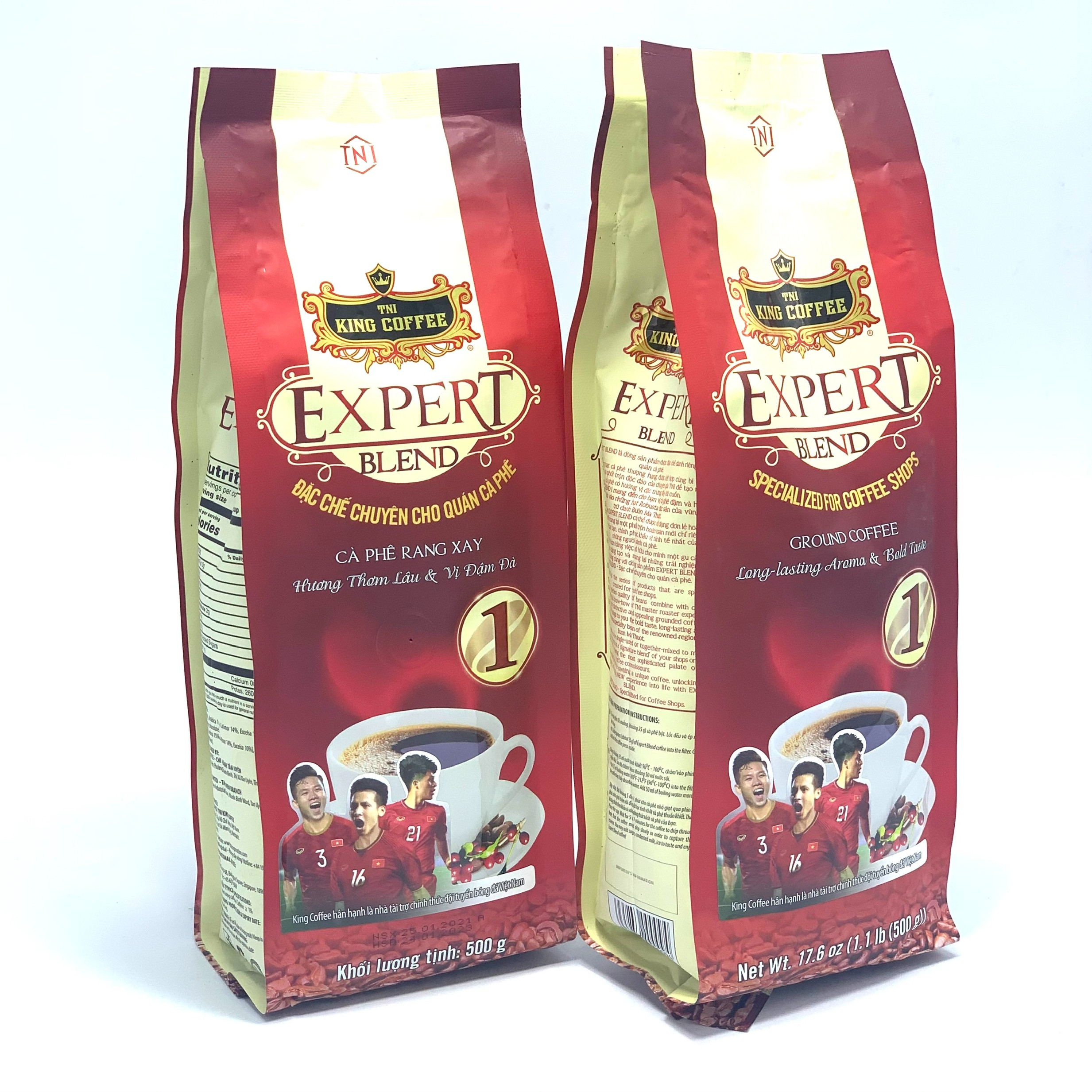 Combo 2 Gói Cà phê rang xay EXPERT BLEND 1 King Coffee( Bịch 500gam)