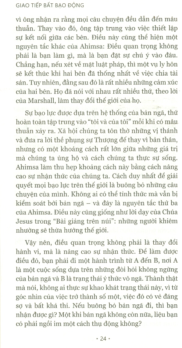 GIAO TIẾP BẤT BẠO ĐỘNG (Nonviolent Communication) - Marshall B. Rosenberg, Ph.D - Lê Nguyễn Trần Huỳnh dịch - Tái bản 2023 - (bìa mềm)