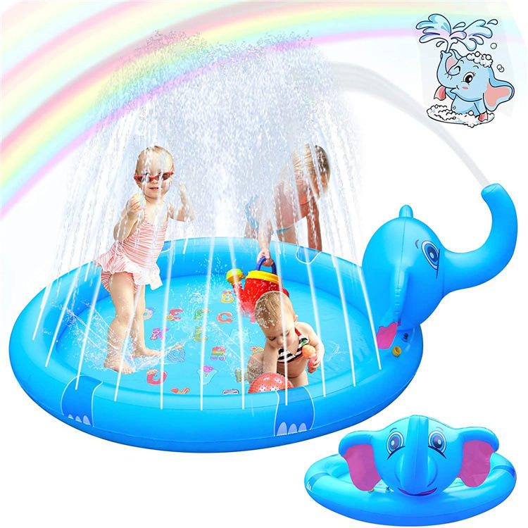 Thảm phun nước bơm hơi giải trí cho bé mô hình con voi Outdoor Elephant Fountain Pool