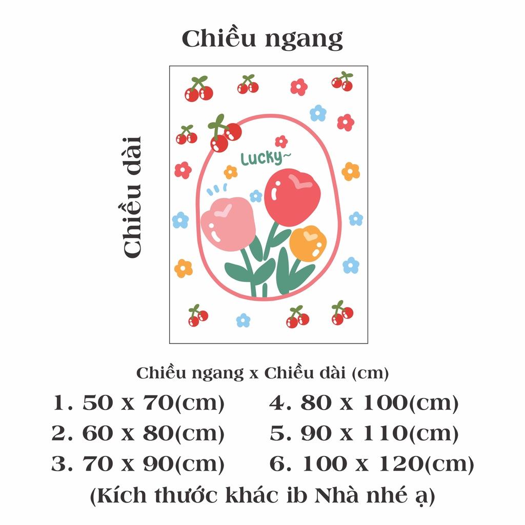 Hình dán Hoa tulip trang trí gương, kính cửa hàng cute 1