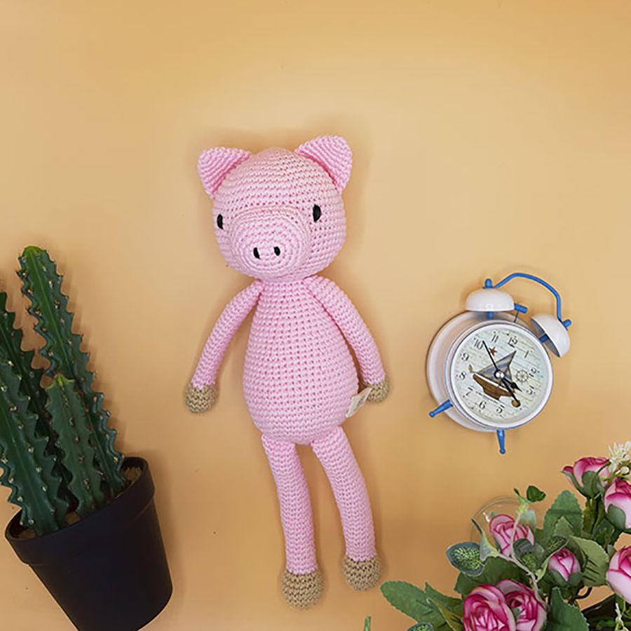 Gấu bông móc len Amigurumi cao cấp - Lợn Piggy Ehon quà tặng đáng yêu cho bé ôm - SP000283