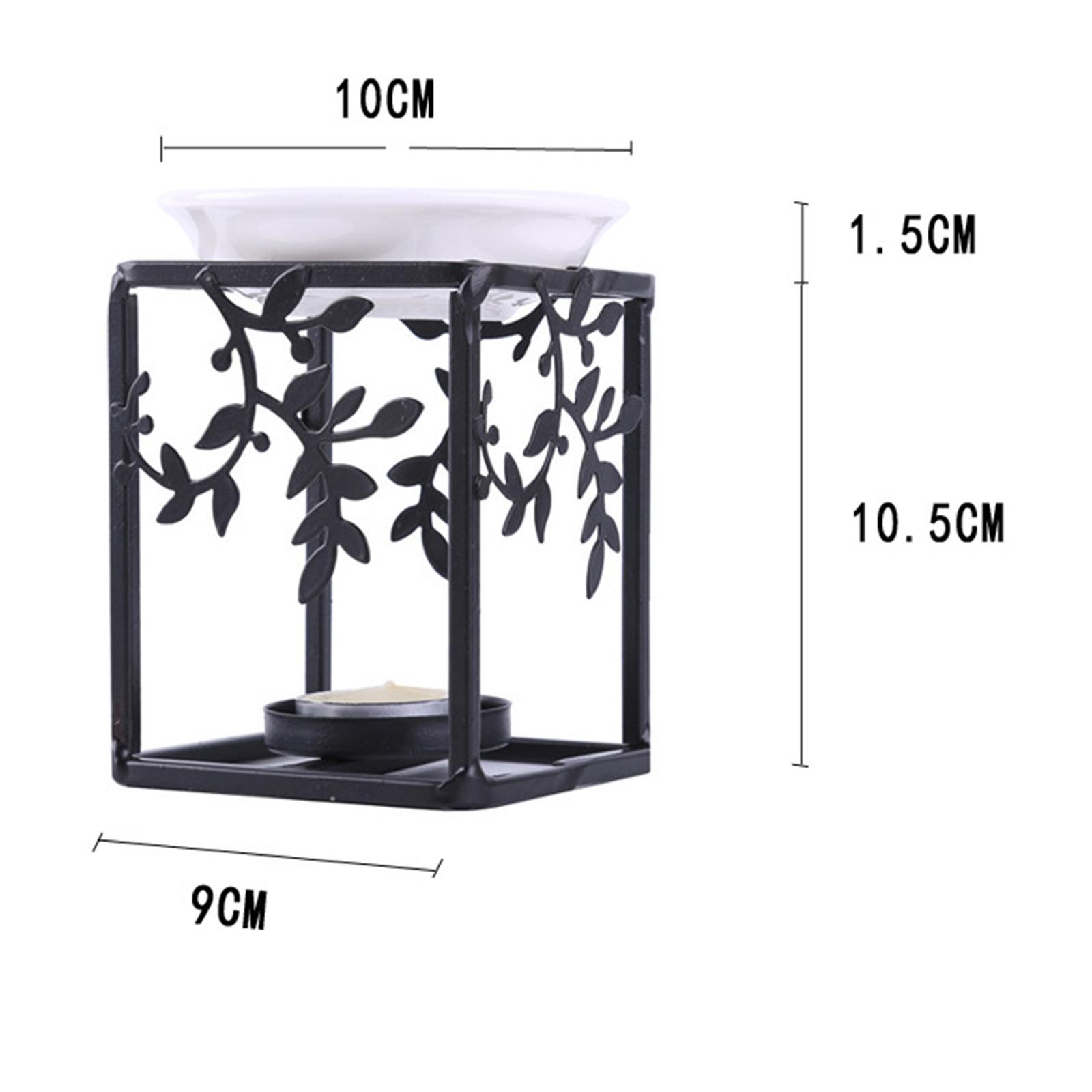 Tealight Candle Holder Essential Wax Melt Fragrance Oil Burner Warmer Black