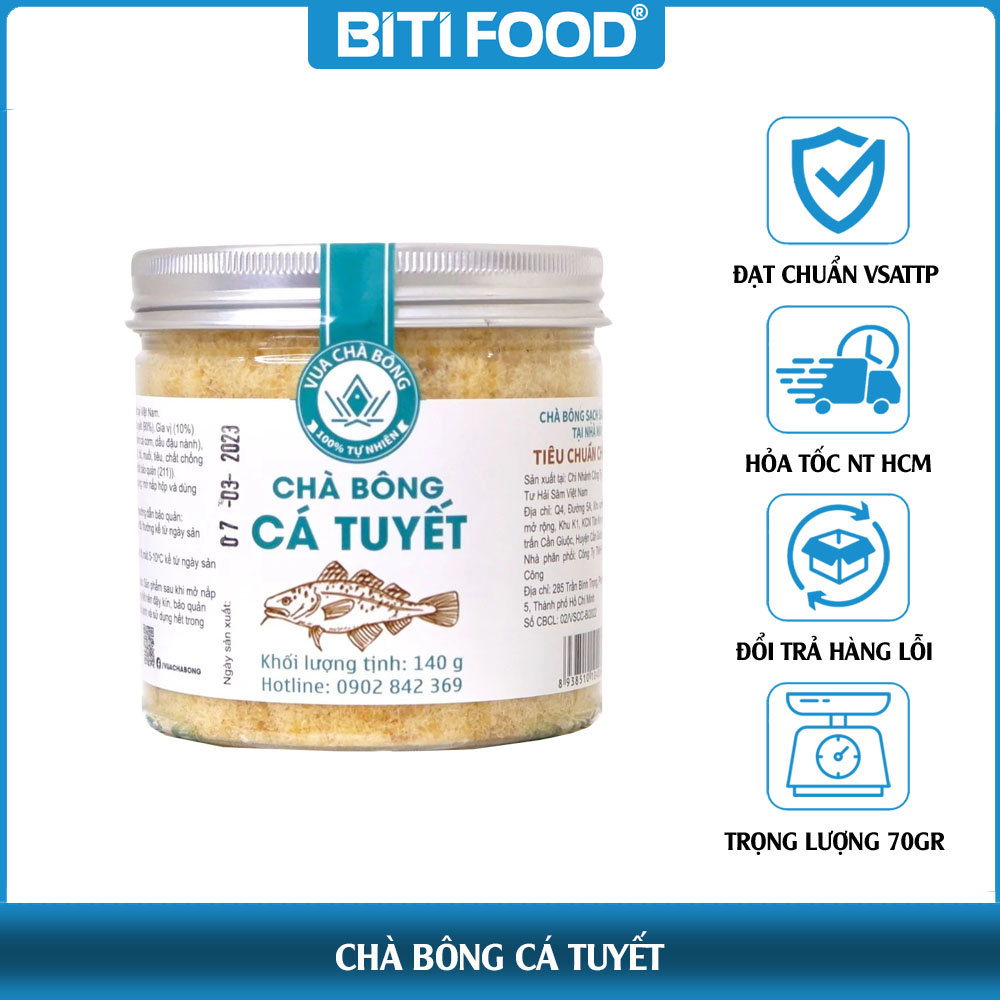 Chà Bông Cá Tuyết cho Bé Ăn Dặm từ Nhà máy Tiêu Chuẩn Châu Âu