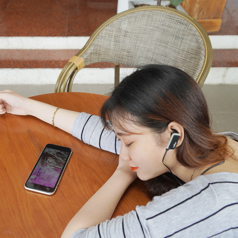 Tai Nghe Thể Thao Bluetooth SoundMax F-2 | Bluetooth In-Ear Headphone For Sport SoundMax F2 | Nhét Tai Nghe Nhạc Earphone - Hàng Chính Hãng